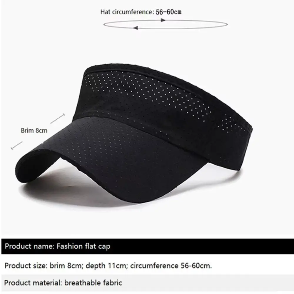 

Golf Hiking Breathable Running Cap Adjustable UV Protection Tennis Hat Quick Drying Comfortable Empty Top Cap Outdoor Sport
