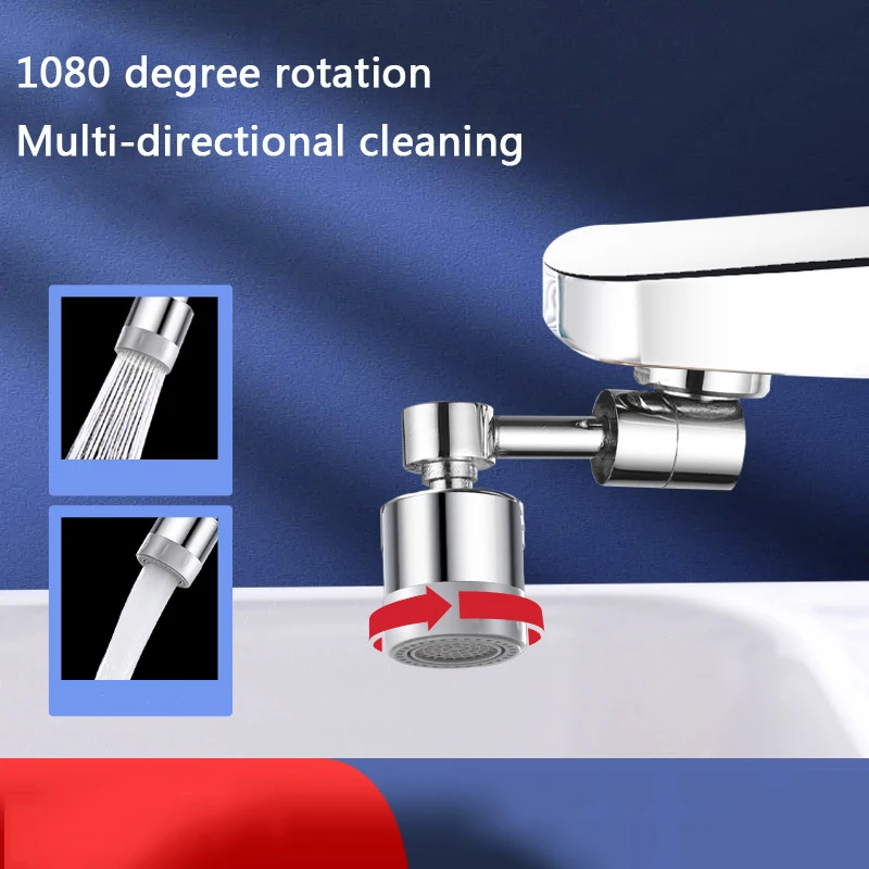X-House Universal Multifunctional 720 Rotatable Extender Sprayer Head  Flexible Bathroom Tap Faucet Sprayer