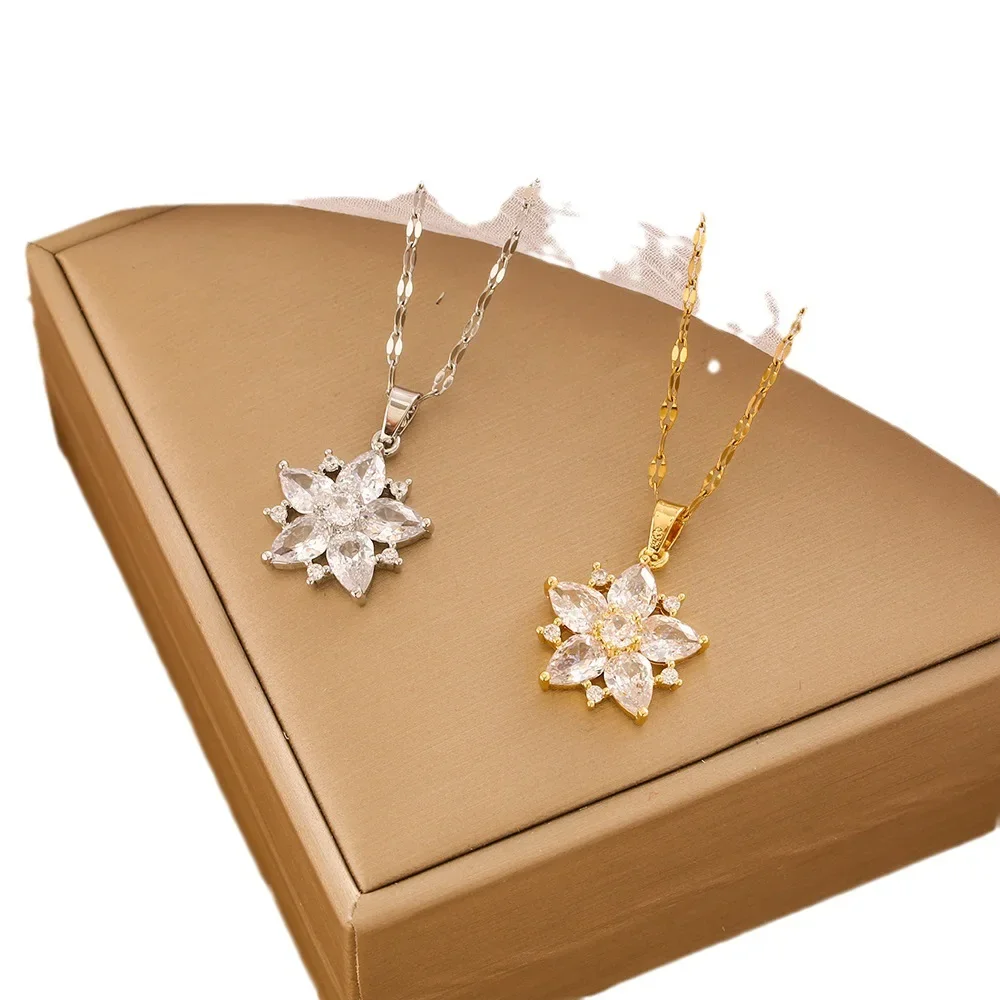 Новейшее роскошное банкетное свадебное ожерелье с подсолнухом для женщин в 2025 году.