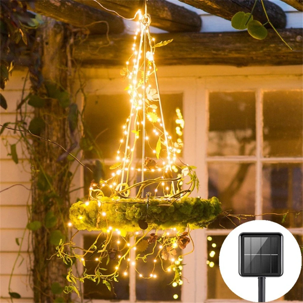 Solar Fairy Lights Outdoor LED Watering Can String Light Solar Powered Waterfall Garden Lights Firefly Bunch Light 5/10 strands