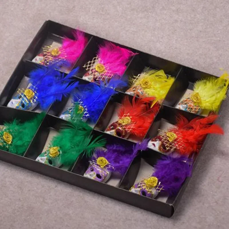 قناع ريش أميرة البندقية الصغيرة، هدايا تذكارية مغناطيسية للثلاجة، ملصق حائط لحفلات أعياد الميلاد وحفلات الزفاف