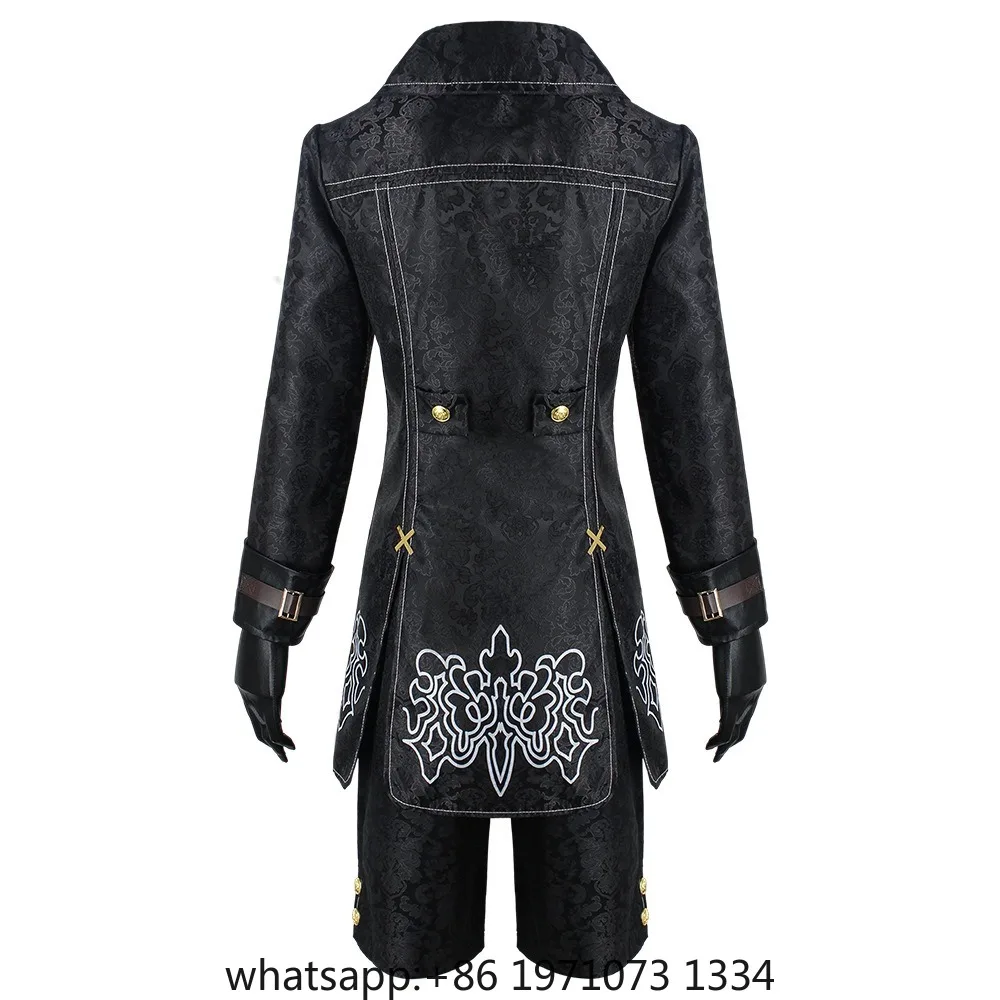 9S Cosplay Cotsume Yorha 2B Black Uniform With Eyepatch Gloves for Halloween Anime Comic Con 9S  Outfits