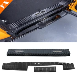 For Baic BJ40 40L 40PLUS Accessories 2024 Stainless Black Silver Trim Car Rear Trunk Protector Plate Anti Hit/Dust sill Cover
