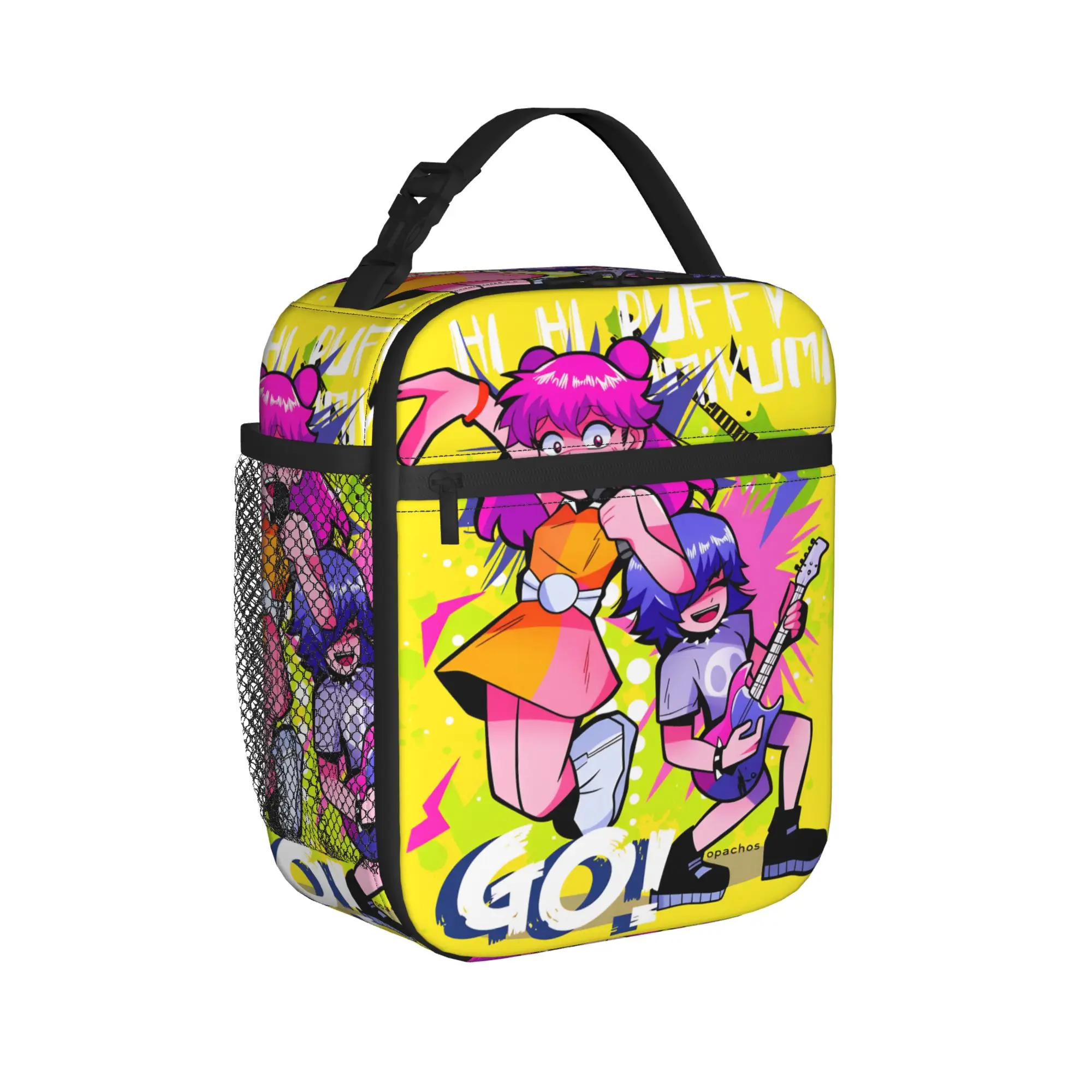 Hi Hi Puffy AmiYumi Lunch Bag  Outdoor Picnic Lunch Box For Women Retro Custom Thermal Lunch Bags Oxford Portable Cooler Bag
