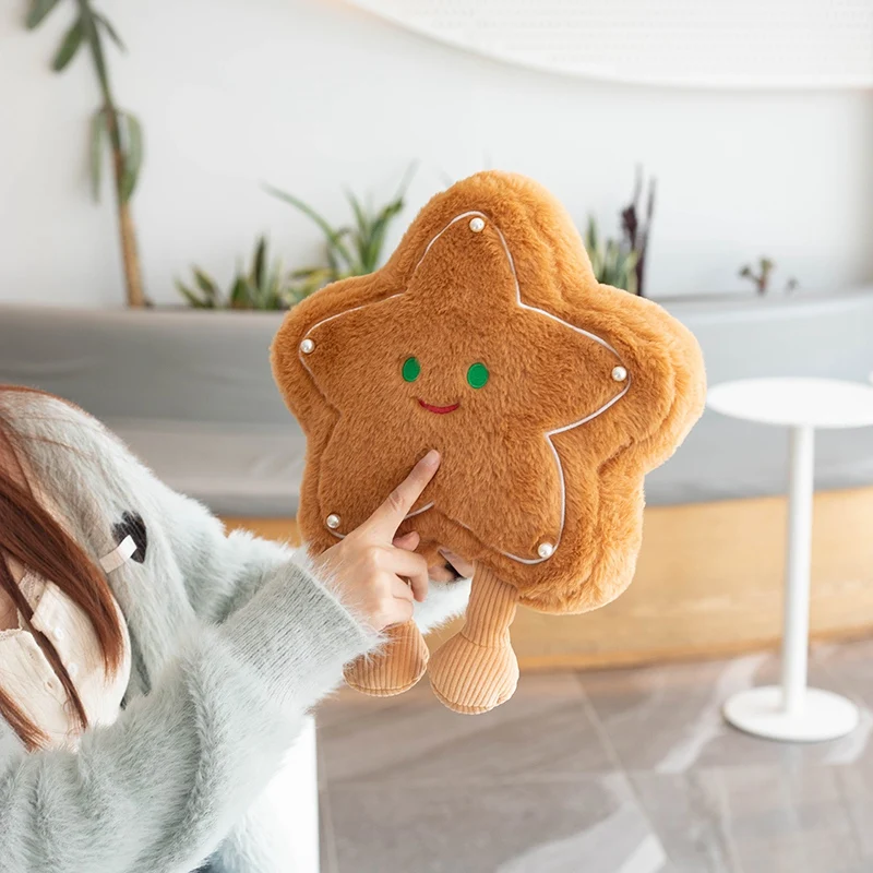 Arbre de Noël doux en peluche avec jambes pour garçons et filles, oreiller, série Star, beurre, décoration de la maison, cadeau de Noël, nouveau, 35cm