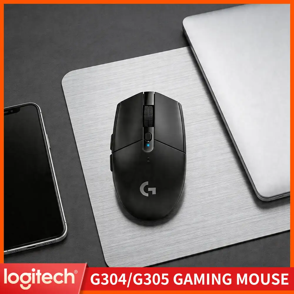 Wireless Logitech G305 Mouse, 12000 DPI HERO, 6 Programmable Buttons, 250hr Battery, 99g, PC Mac Gamers Pick