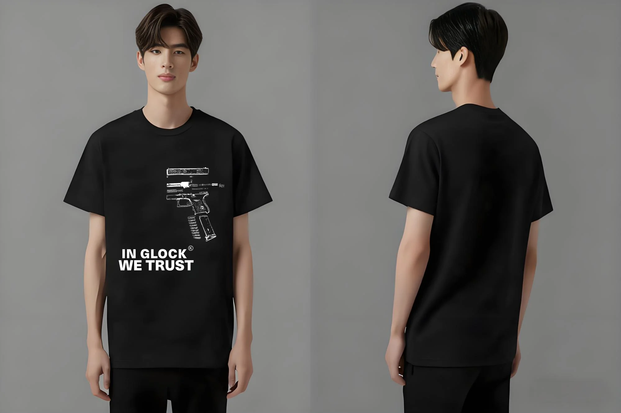 

New 2025 men's and women's casual fashionable and comfortable short-sleeved T-shirts featuring letters and mechanical prints