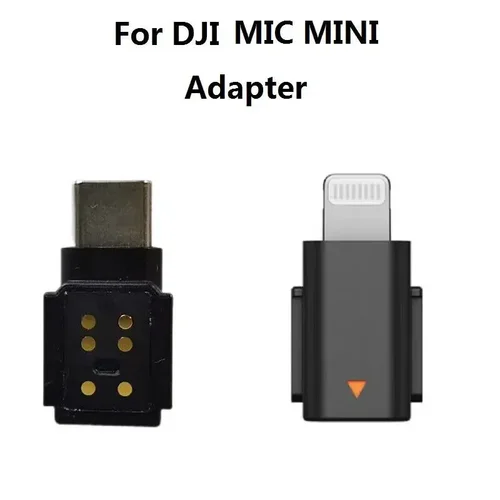 Imagen 1 del producto Pieza de repuesto para conector adaptador de micrófono DJI MINI, adaptador Lightning, adaptador tipo C