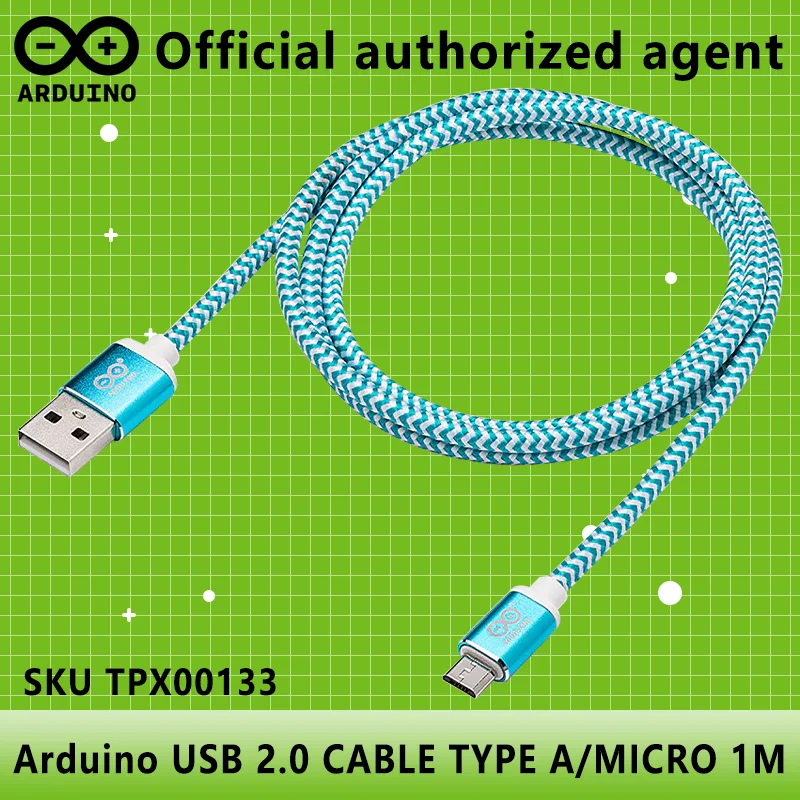 Arduino USB 2.0 CABLE TIPO A/MICRO 1M TPX00133 Producto italiano auténtico DUE Leonardo Micro NANO MKR WIFI WAN ZERO 33 BLE Sense