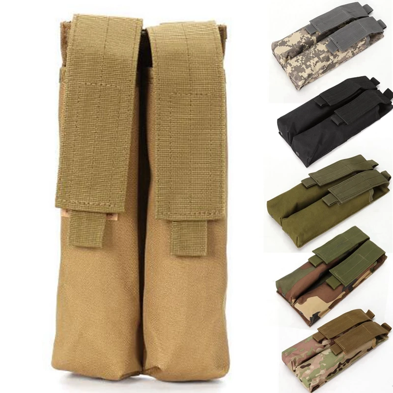 Tactical Hunting Pouch Bag MOLLE  Magazine Pouch Bag 1000D Nylon Double Stack Ammo Bag  Carrier Utility Case
