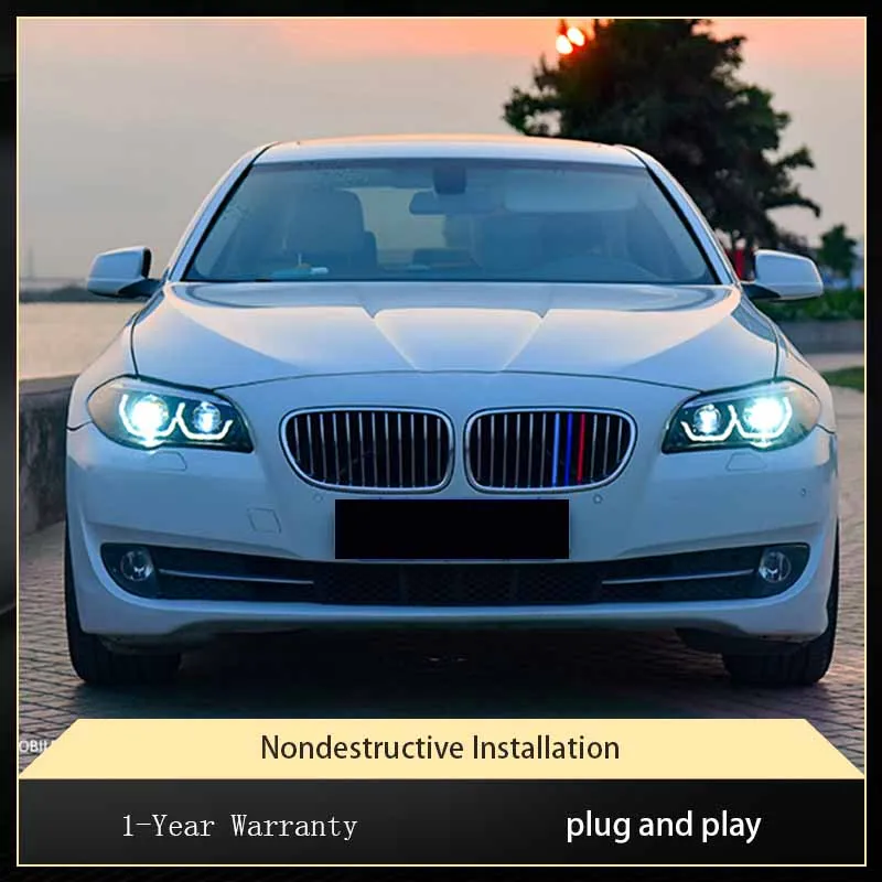 

Автомобильный Стайлинг головного света для BMW 5 серии F18 F10 2010-2017 Передняя лампа 520 525 530 Светодиодный указатель поворота DRL HID Инструмент Аксессуар для фар