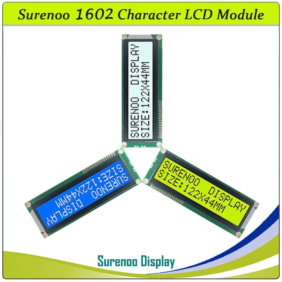 Surenoo Paralelny Szeregowy IIC I2C LCD2USB Duży 1602 16X2 Moduł Wyświetlacza LCD Panel Ekranu LCM dla LCD Smartie AIDA64