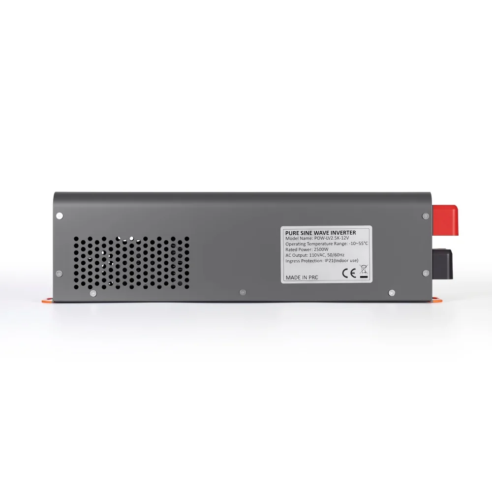 PowMr 24V 2.5KW Pure Sine Wave Inverter 24VDC to 110VAC Off Grid Solar Inverter 2500W PV Input 50 60Hz Compact Power Converter for Light Home Use RV Backup Power and Solar Systems