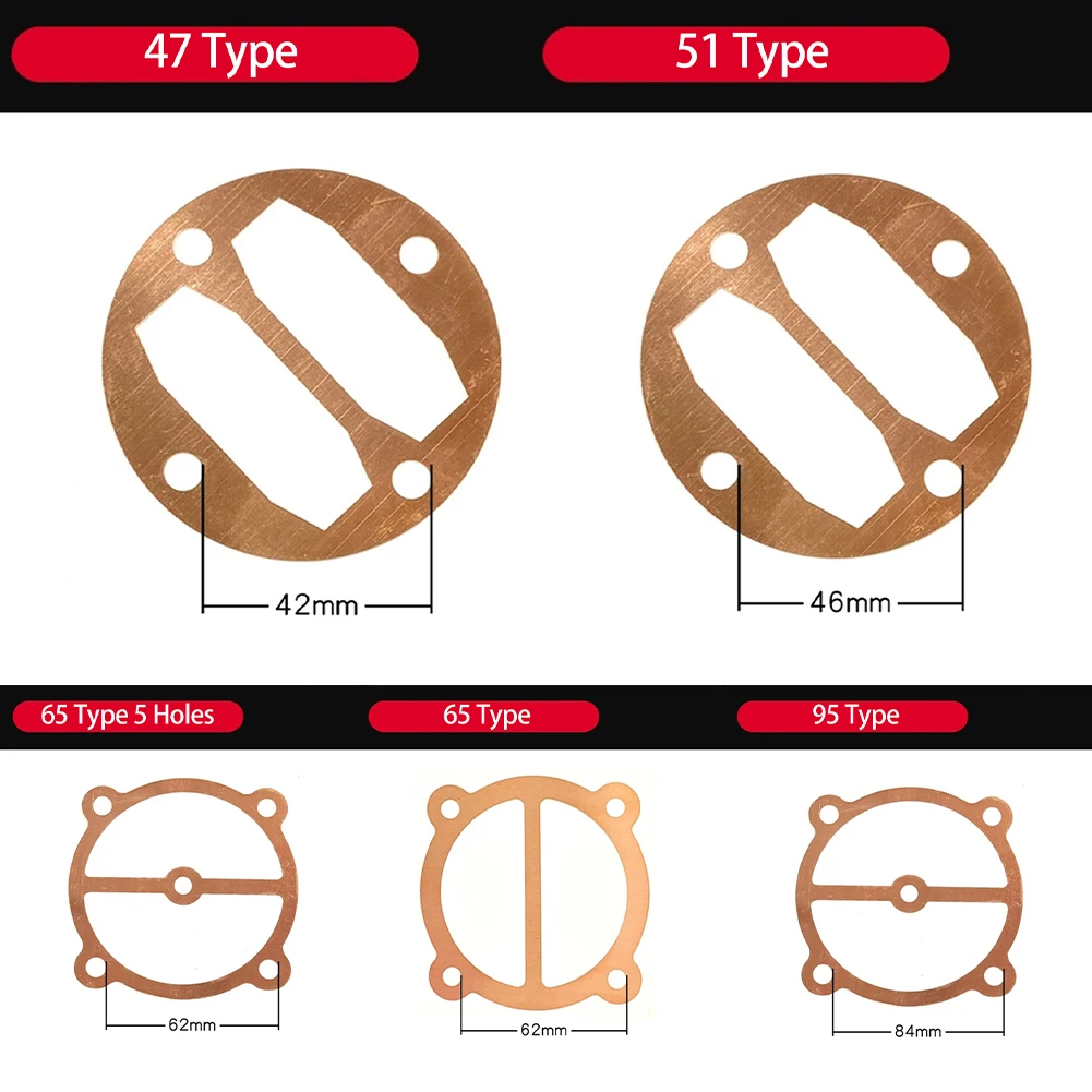 Air Compressor Cylinder Head Base Gasket Set Valve Plate Thicken Cylinder Head Paper Gasket Oil Air Pump Parts