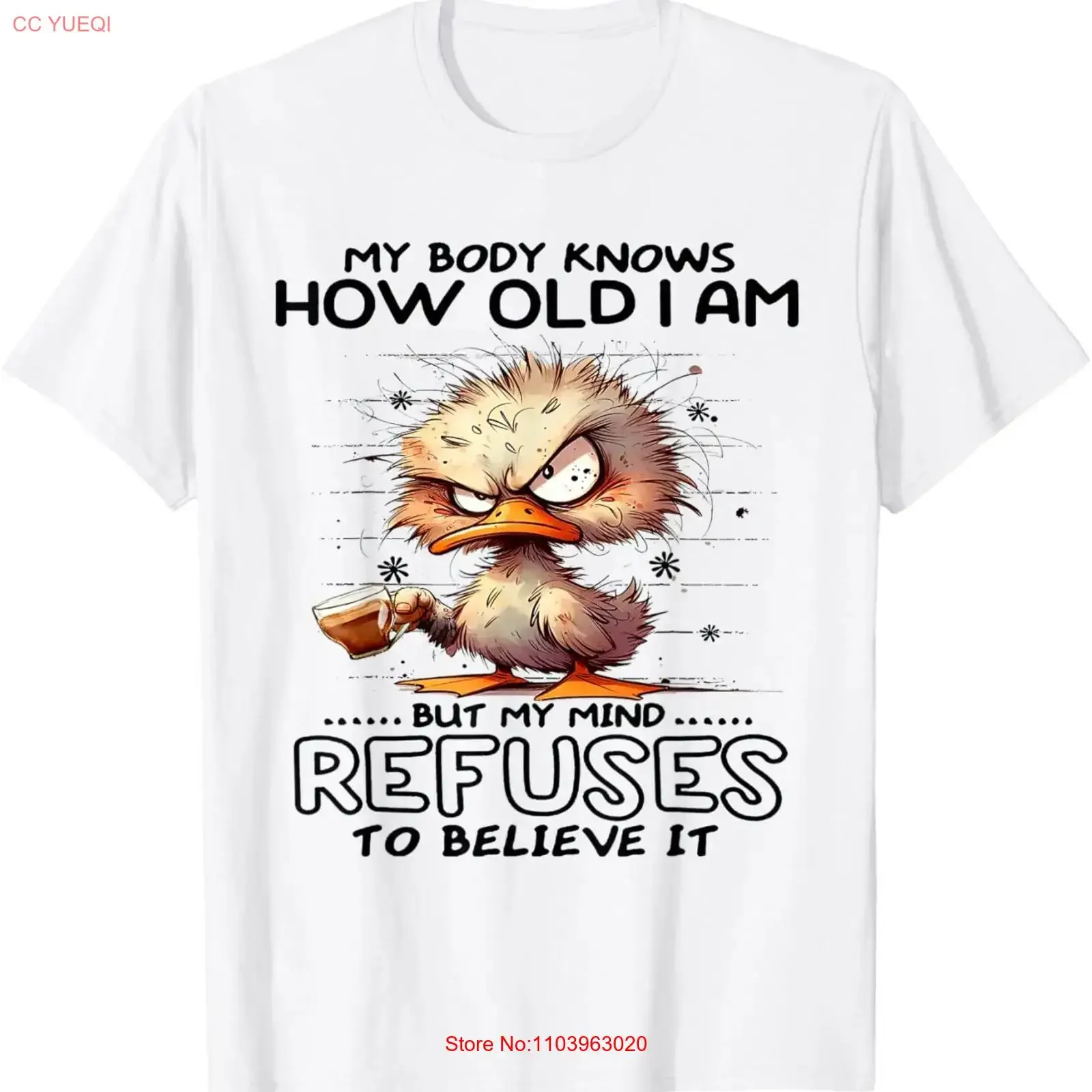 Mi cuerpo sabe cuánto soy viejo, pero mi mente se niega a creerlo, camiseta vintage lavada, versátil y suave para uso diario