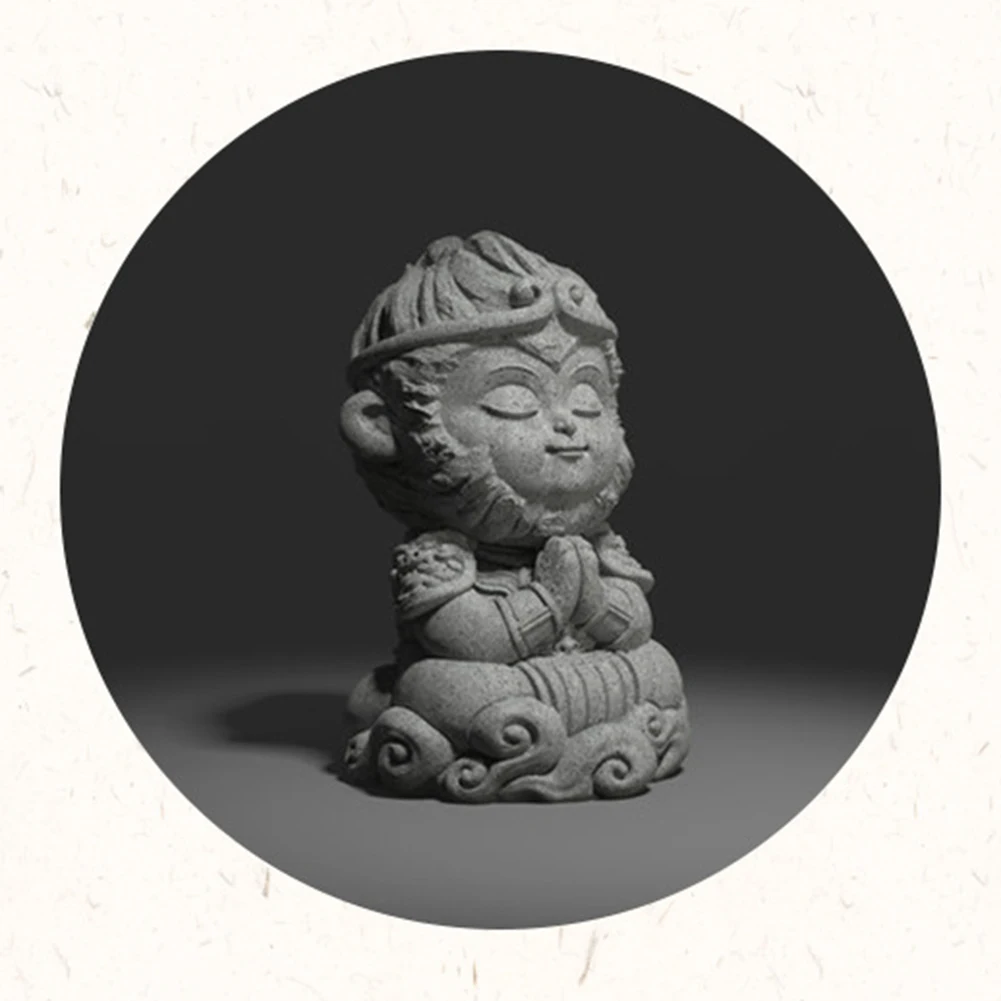 Patung Raja Monyet Kecil Model Meja Dekorasi Sun-Wukong Patung Raja Monyet Patung Buddha Wukong untuk Dekorasi Rumah Zen