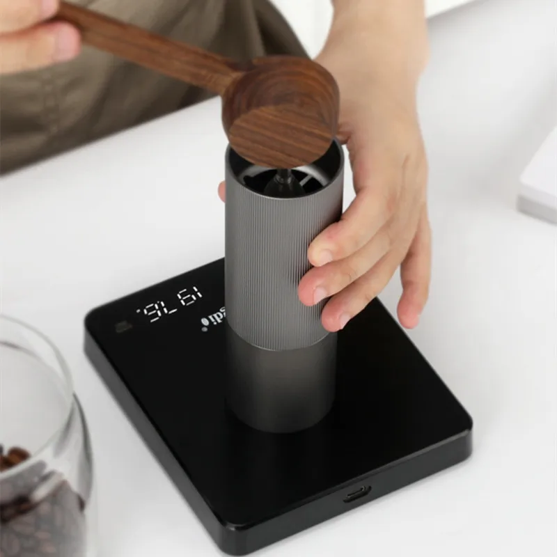 Portable High Quality Aluminum Manual Coffee Grinder CNC Stainless Precision Steel Core Bean Crusher Adjustable Thickness Tools