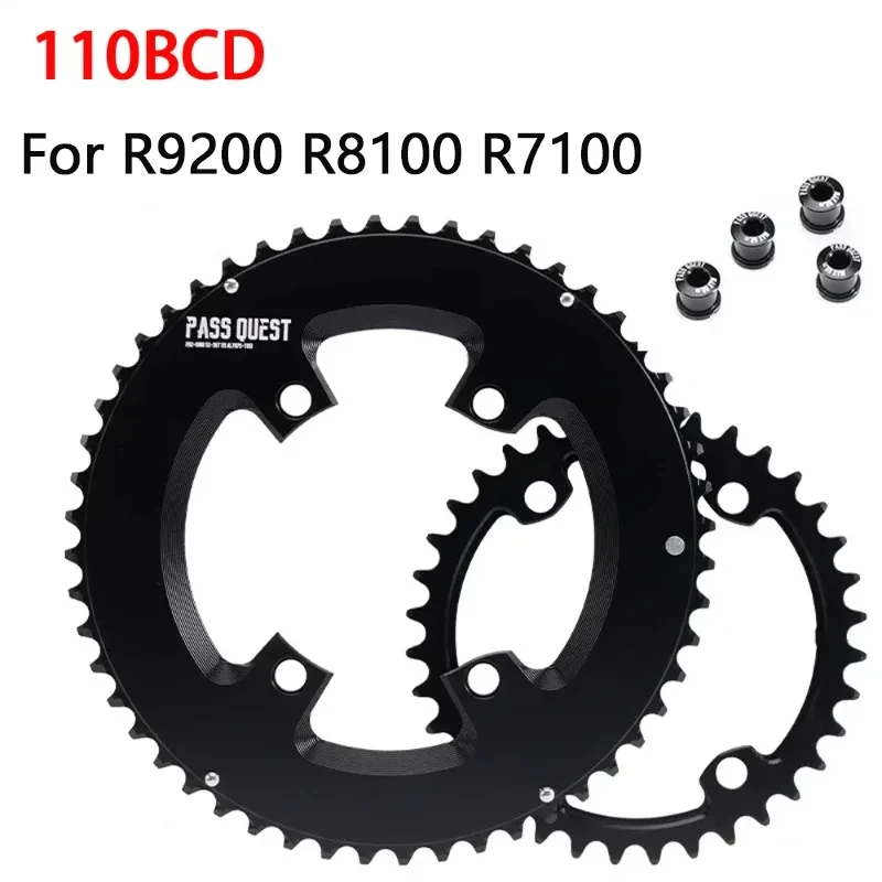 

Pass quest 110bcd dual disc 52-36T 53-39T 54-40T 50-34T 48-35T 46-33T 2X Road Bike for Shimano 105 R7100 UT R8100 DA R9200