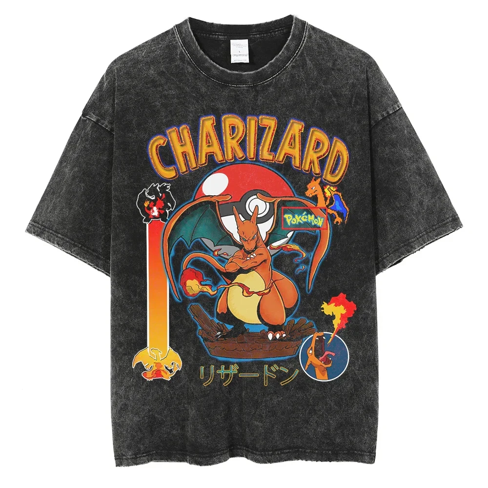 

Pokemon Anime Graphic T Shirt for Men 2026 Summer Cotton Casual Streetwear Style Short Sleeve Streetwear Y2K