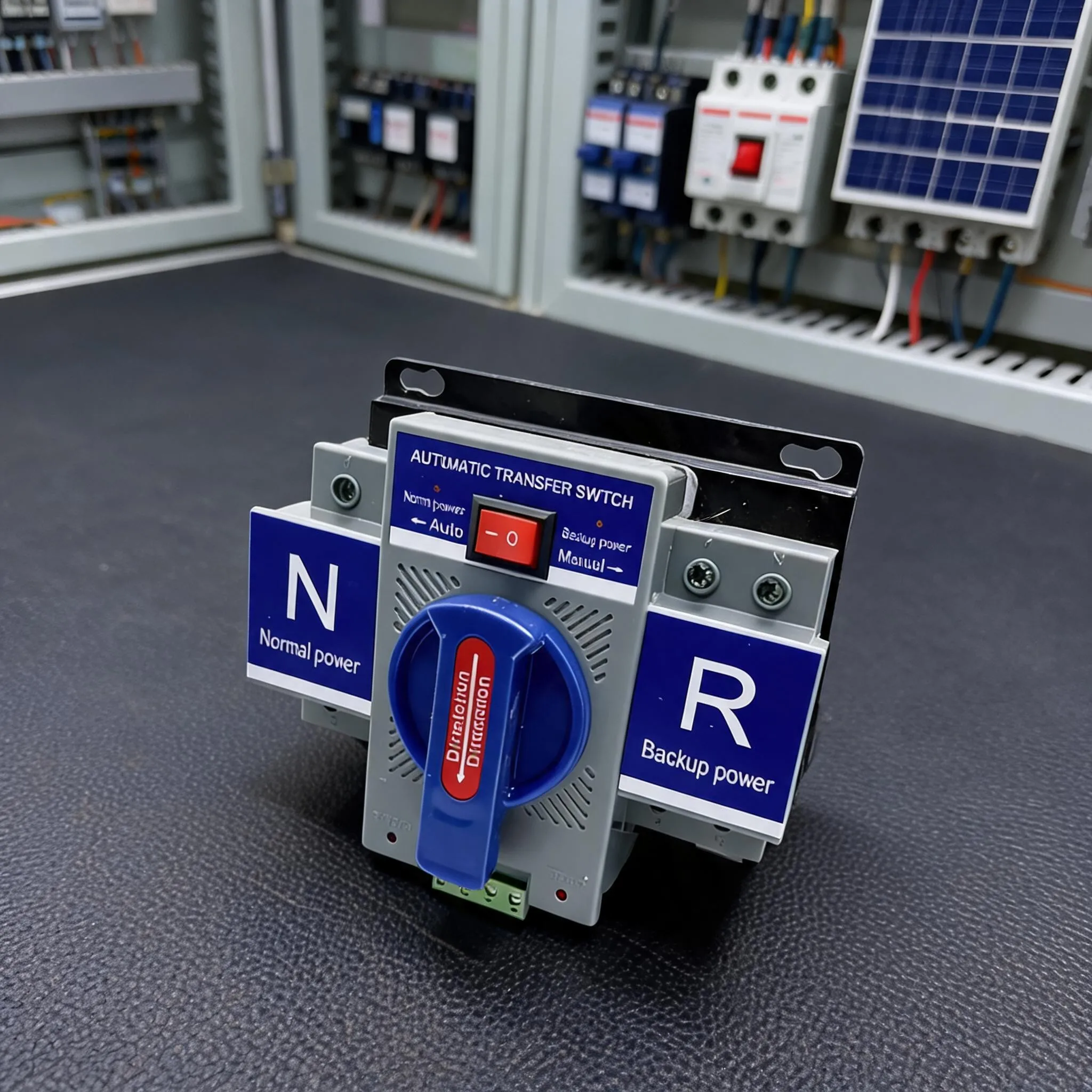 Automatic Transfer Switch Blue 220V 2 Pole Dual Power Input Switch for Factories Offices Data Centers 1 2 Second Response