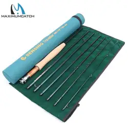 Maximumcatch 9FT 2.7M 7 Section Fly Fishing Rod 5-8WT Carbon Fiber Travel Fly Rod with 48cm Tube