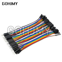 40pcs 10cm 2.54mm 1pin 1p-1p male to female jumper wire Dupont cable