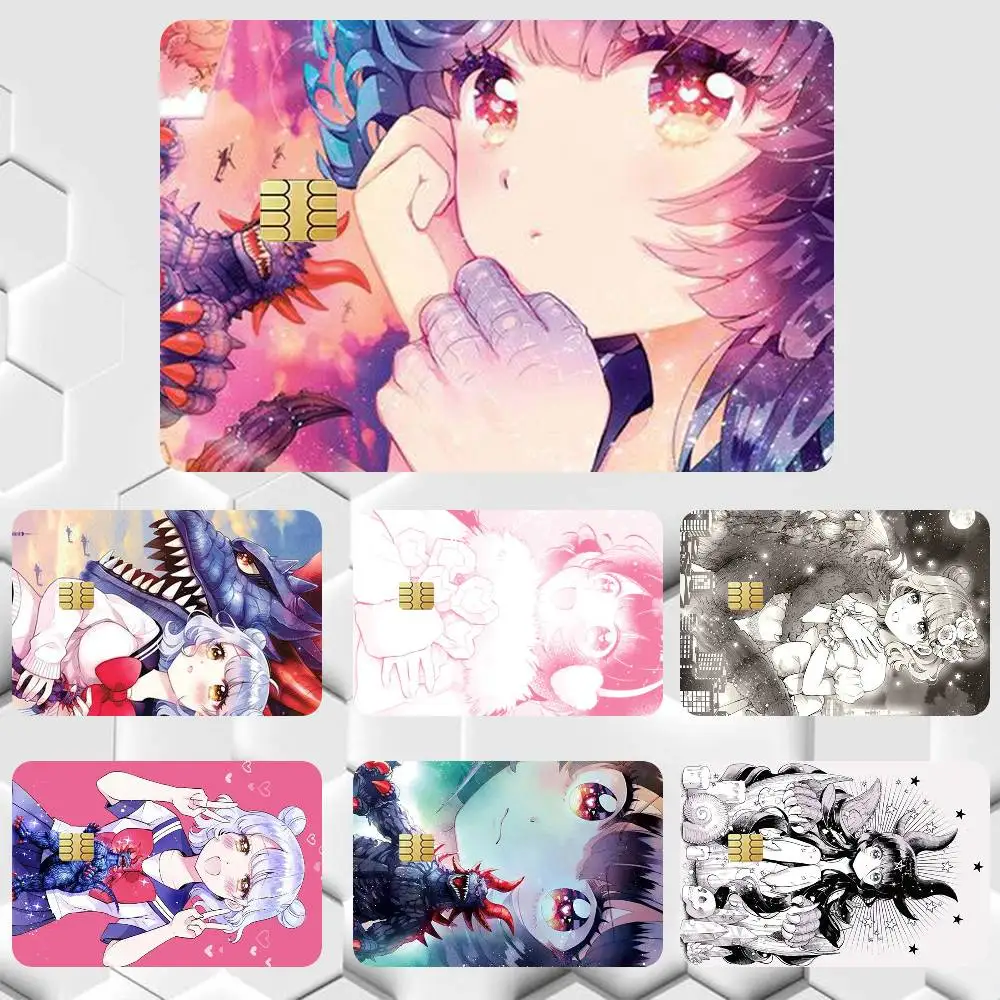 Kaiju Girl Caramelise Manga Sticker Film Tape Skin for Credit Card Debit Card Waterproof Stickers Cartoon