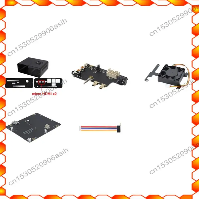 -AT52 Naspi Kit + حافظة معدنية + لوحة توسيع X823 + لوحة X-C1 + مروحة PWM لخادم تخزين القرص الصلب SATA HDD/SSD