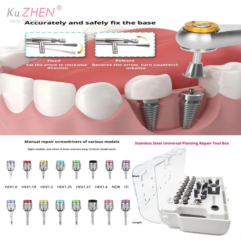 

Dental Universal Implant Repair Torque Screwdriver Wrench Tool Box Prosthetic Restoration Ratchet Kits Dentistry Implant Tool