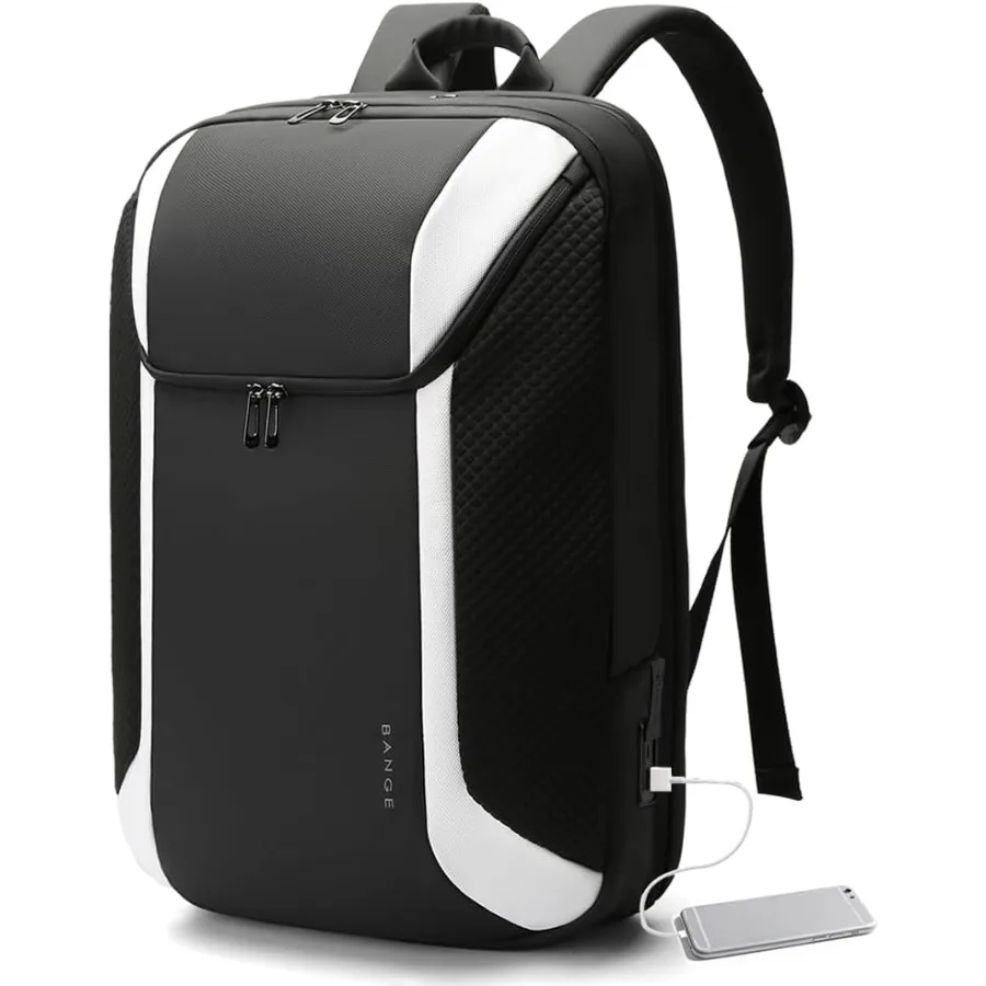 

BANGE Smart Business Laptop Backpack Waterproof can fit 15.6-17.3 Inch Laptop with 3.0 USB charging port for men and women