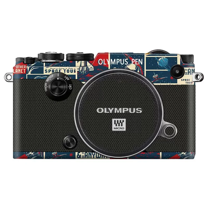 (Styl Retro) dla Olympus PEN-F Anti-Scratch naklejka na aparat folia ochronna ochrona na nadwozie skórzany pokrowiec długopis F