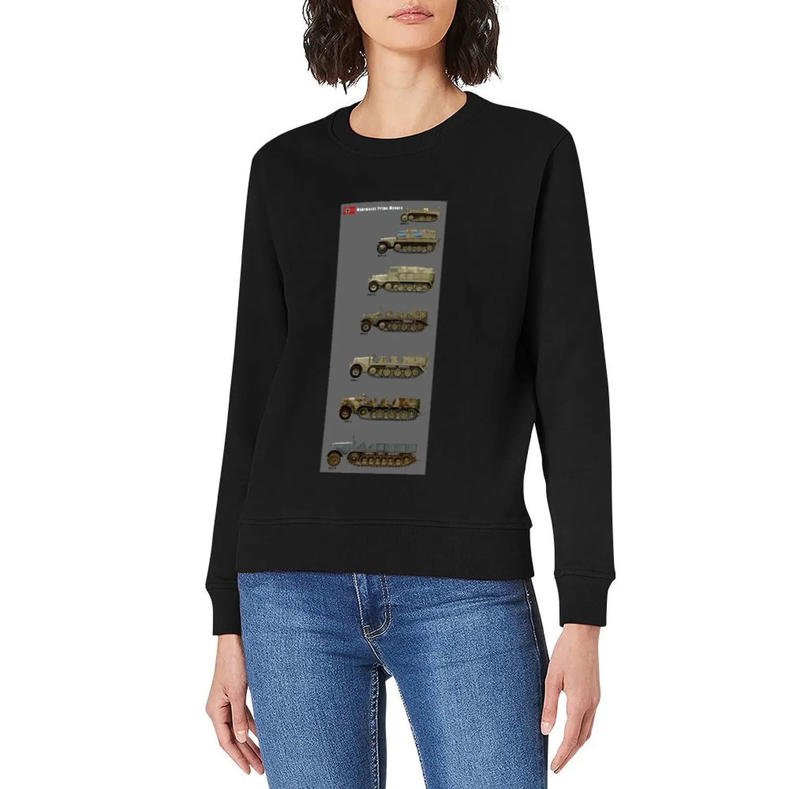 الألمانية رئيس المحرك نصف المسارات من WW2 البلوز ملابس رجالي رياضية الخريف الرجال مصمم الملابس بلوزات جديدة #3