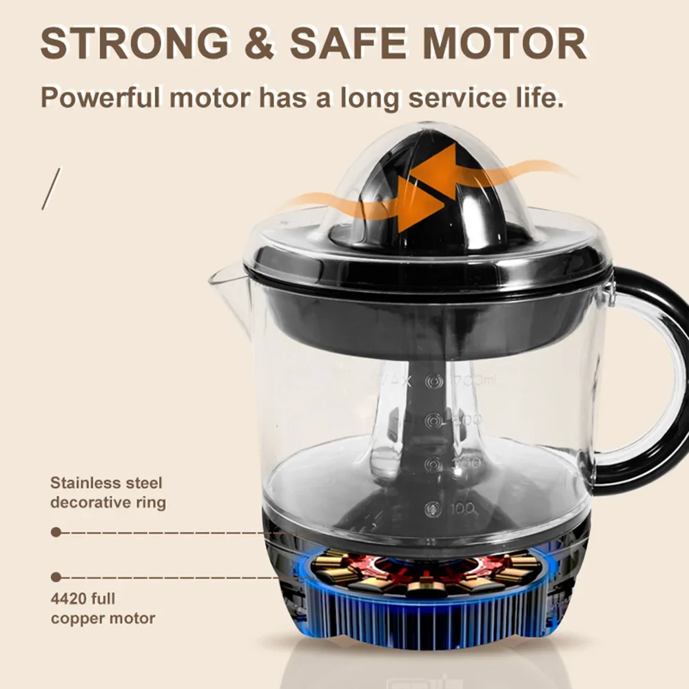 Portable 700ml Electric Juicer Automatic Fresh Juice Squeezing Food Processing Orange Lemon Blender!