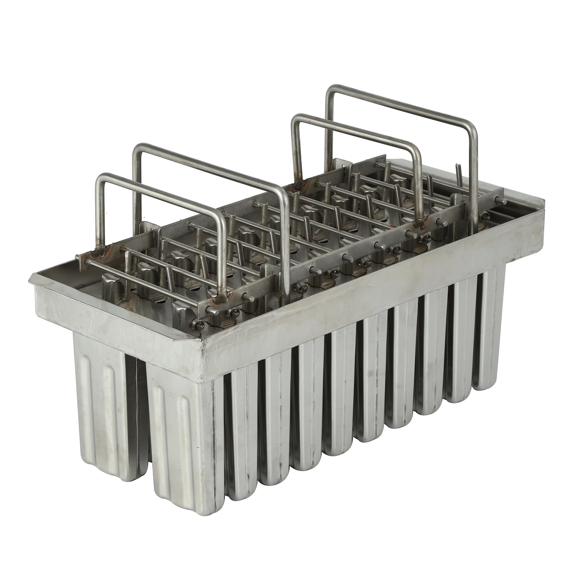 #￥forWholesale 20Pcs Stainless Steel Popsicle Molds Commercial Ice Pop Molds Ice Cream Maker Mold with Stick Holder