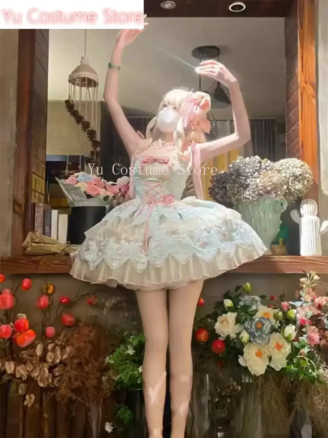 

Japan Cute Ballet Girl Lolita Princess Elegant Dress Jsk Wedding Dress Strap DailyTea Party Kawaii Dress Yu Costume
