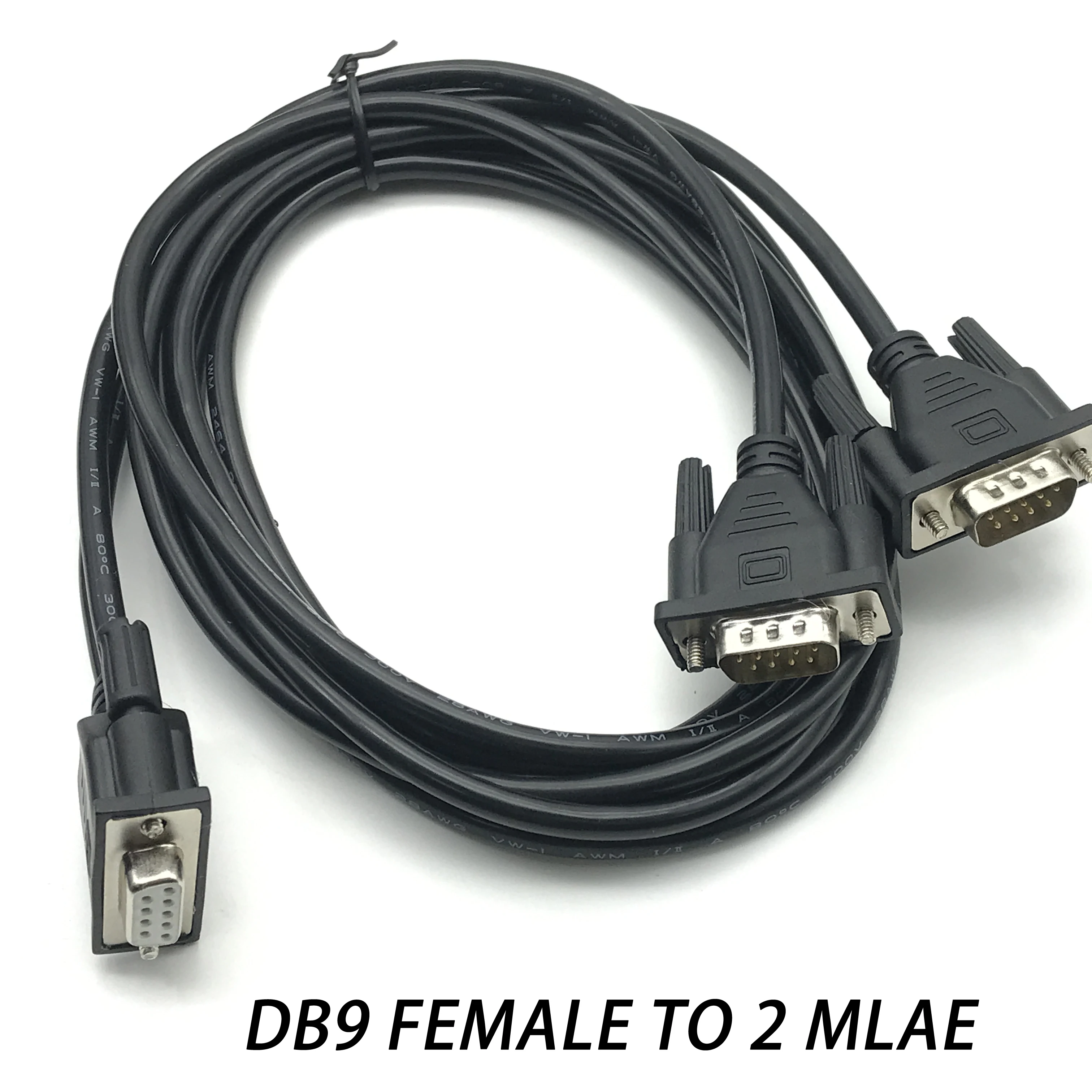 All Copper Shielded DB9 9pin 1 male to 2 MALE Splitter Cord RS232 COM Port Cable For POS terminal scanner equipment