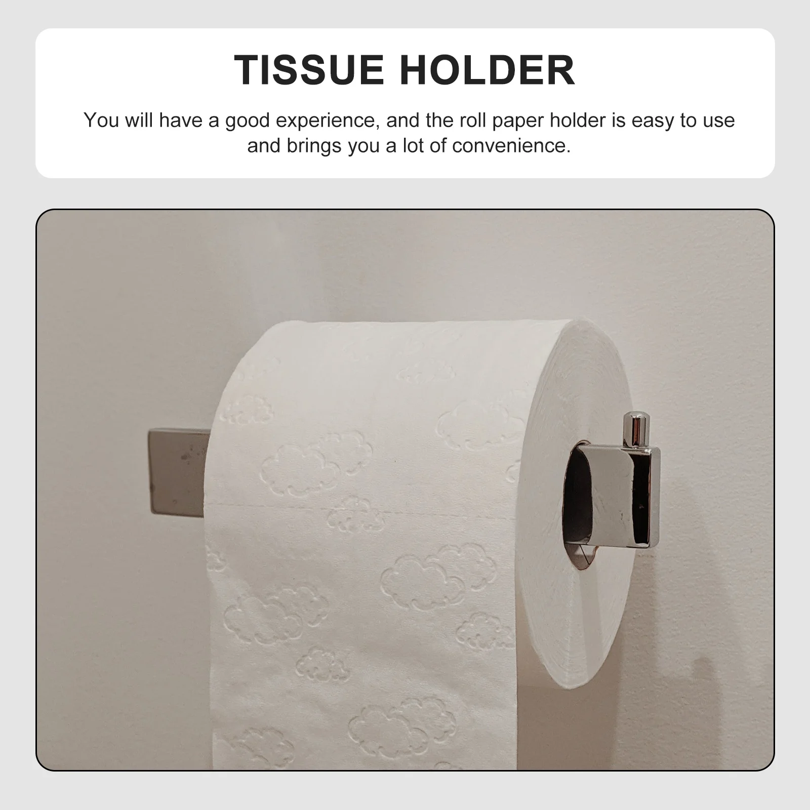 

1 шт. простой настенный держатель для рулонной бумаги, дрель не требуется, стильная стойка для туалетной бумаги для ванной комнаты, кухни, туалета, декоративная