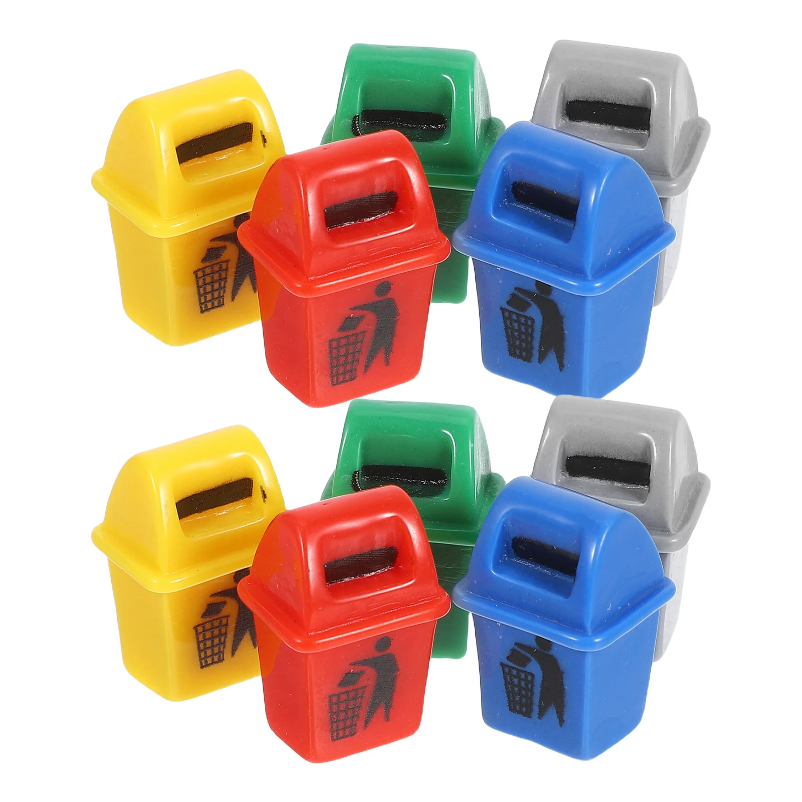 

House Trash Can Dollhouse Charm Toys Bin Creative Resin Micro Landscape Garbage Recycling Truck Cans Mini