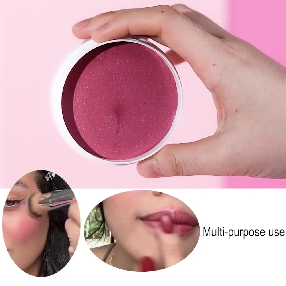 Baume de maquillage 3 fonctions en 1, fard à barrage, fard à joues, brillant à lèvres, beauté rare, longue durée