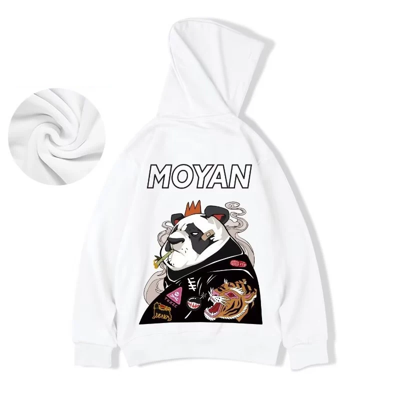 

2023 Autumn Funny Panda Graphic Print Pullover Hoodies For Men Hip Hop Hoody Sweatshirts Casual Y2K Japanese Streetwear Hoodie