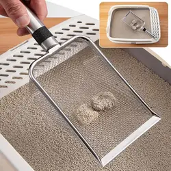 Stainless Steel Cat Litter Shovel Large Size Porous Big Shovel Cat Net Tool Multigrain Shovel Pet Shit Shovel Bentonite E6K5