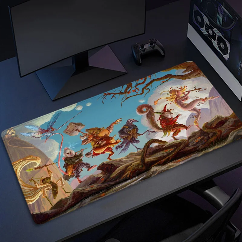 Fairy Tale Painting Computer Accessories Mause Pad Mouse Game Mats Desk Mat Deskmat Mousepad Gamer Gaming Anime Office Pads Pc