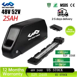52V 25AH EBike Battery 21700 cells 72V 15AH 52V 48V 25ah 20AH  Powerful Downtube Polly L-G 60V 20AH E Bike Battery Pack for Scooter 1000W 1500W 2000W