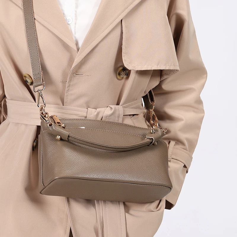 المرأة جلد البقر حقيبة كتف جلدية حقيقية سيدة فاخرة مصمم موضة ريترو حقائب أنثى البقرة حقيبة يد جلدية حقيقية للسيدات