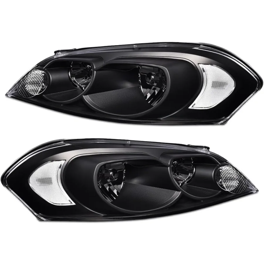 مصابيح تجميع المصابيح الأمامية المتوافقة مع تشيفي إمبالا 2006-2013 Fit Impala Limited 2014-2016 Fit Monte Carlo 2006-2007 Clear len #1
