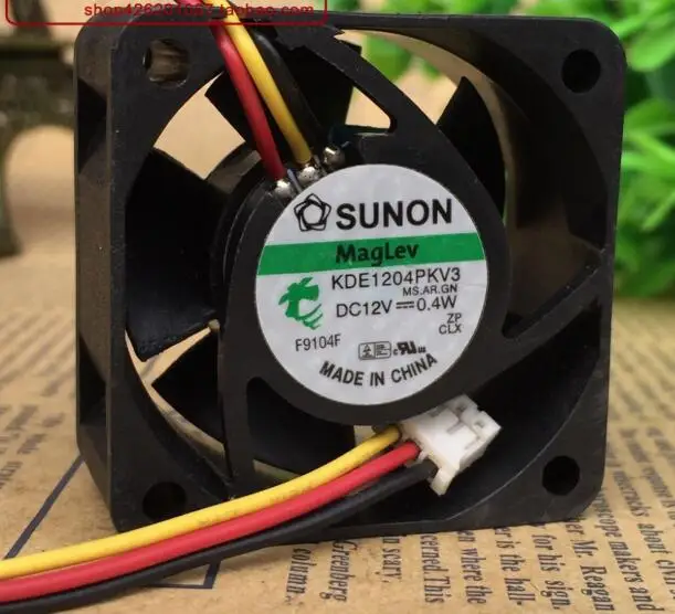 Original KDE1204PKV3  12V 0.4W 4020 three-wire supermute fan