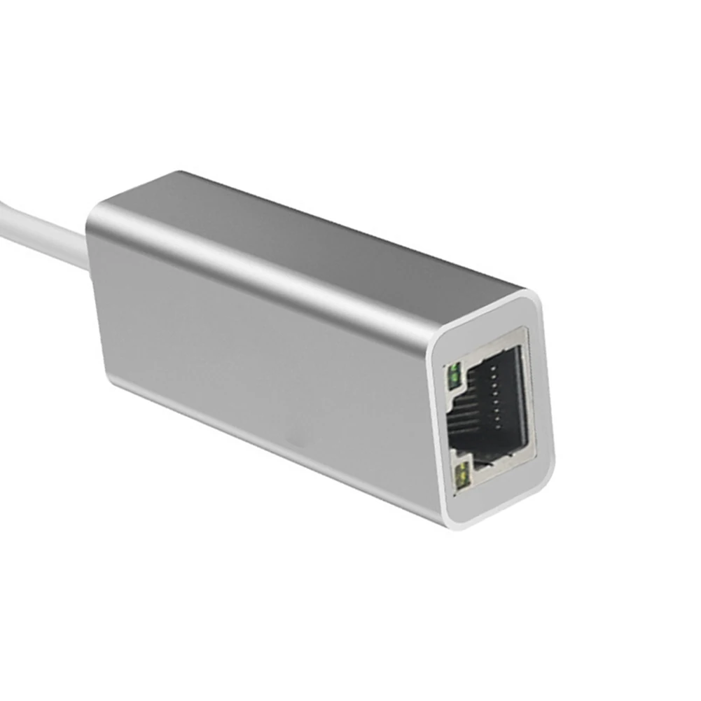 Typ-C zu RJ45 Gigabit Ethernet Typ-C zu Ethernet Adapter 10/100/1000Mbps Wired LAN Adapter Aluminium Legierung für Computer Desktop
