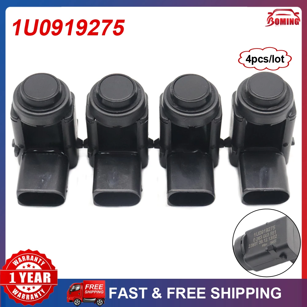 

4PCS 1U0919275 0263003187 Car PDC Parking Bumper Reversing Radar Sensor For Skoda VOLKSWAGEN Bora EOS Golf Jetta Touareg