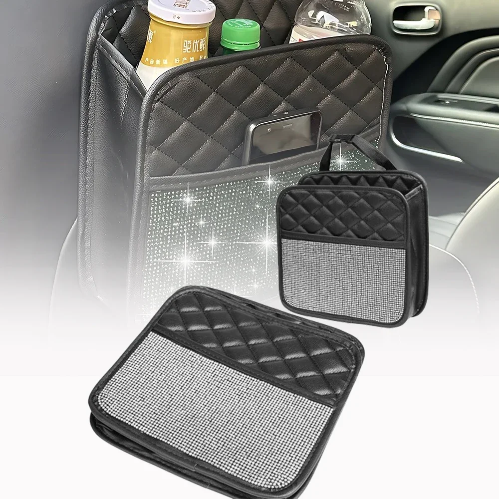 Car Seat Back Storage Bag Hanging Bag Car Interior Storage Multi-function Storage Box Car Seat Back Storage Bag with Drill