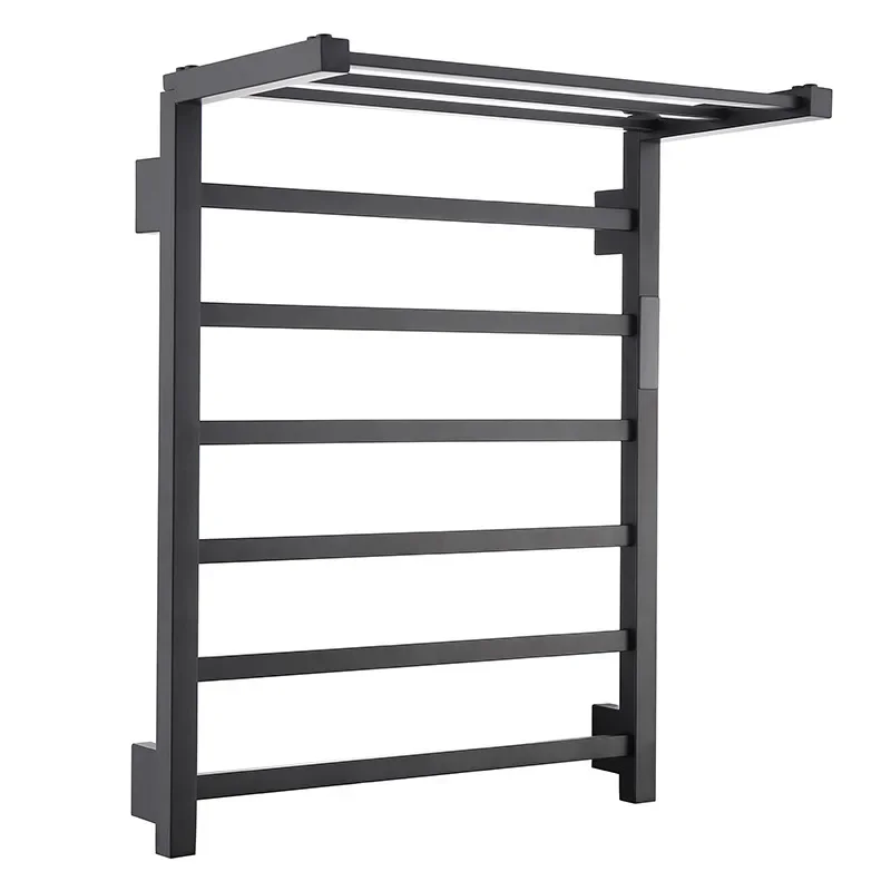 Folding intelligent digital display electric heating towel rack bathroom wall-mounted clothes drying rack heating towel rack